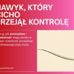 Minimalistyczna grafika zen symbolizująca nawyk, który cicho przejmuje kontrolę